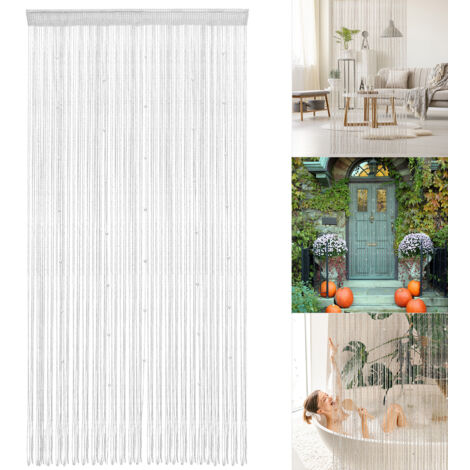 Cortina de cuentas Ineasicer para puerta, separador de ambientes, 1 x 2 m, decoración del hogar