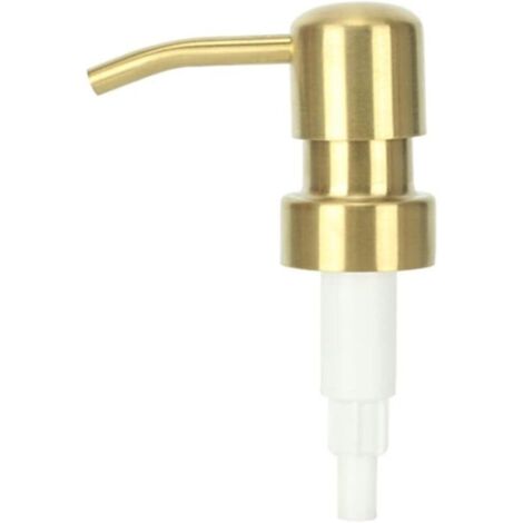 Dispensador de jabón de acero inoxidable Ineasicer, con pulsador, para cocina y baño (dorado mate) (1/2)