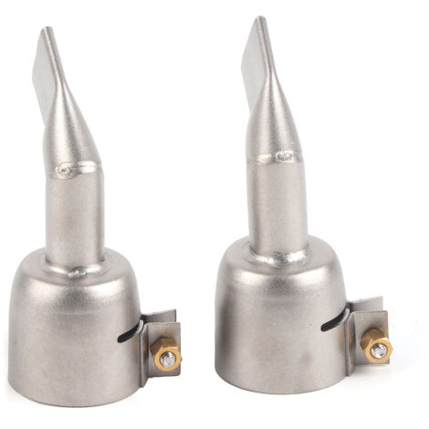 Boquilla para pistola de soldadura, 2 piezas, boquilla de pistola de aire caliente de acero inoxidable de 120 grados, accesorios de soldadura de boquilla plana para pistolas de aire caliente, para sol (1/5)