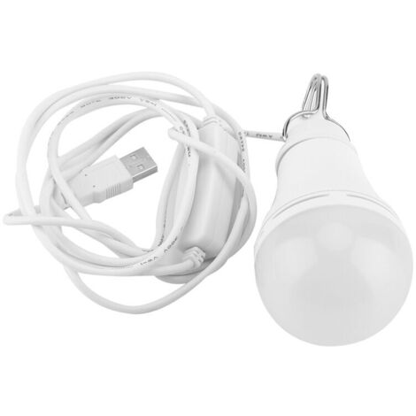 Bombilla LED recargable por USB con control remoto, 10 W, luz de emergencia para acampar al aire libre, funciona con pilas, con gancho y 3 modos de iluminación. (1/4)