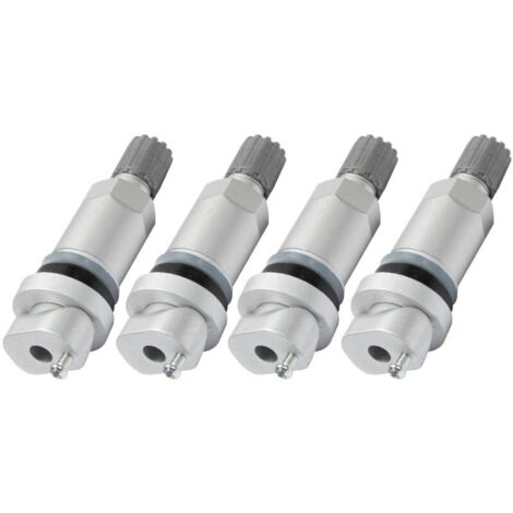 Kit de reparación de válvulas del sistema de control de presión de neumáticos (TPMS) para Mondeo 207, 307, 407 C4, C5, 4 piezas, color plata. (1/4)