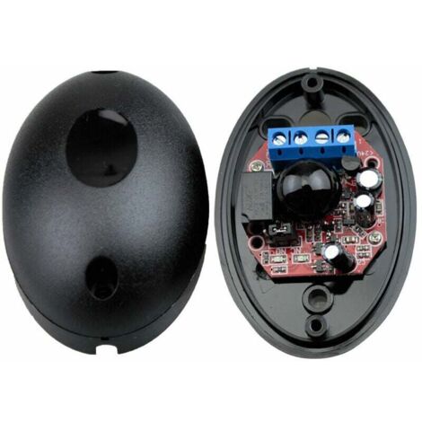 Fotocélula de seguridad infrarroja para puerta corrediza de 12/24 V (negra)