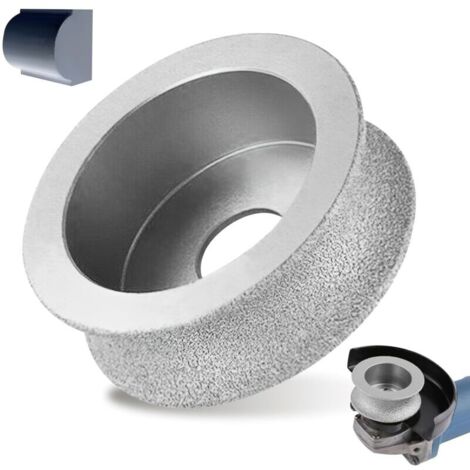 Disco abrasivo de porcelana de 74 mm x 20 mm con extremo redondeado para amoladora angular, discos abrasivos cóncavos con borde redondeado soldado para piedra, cerámica, vidrio y diamante.
