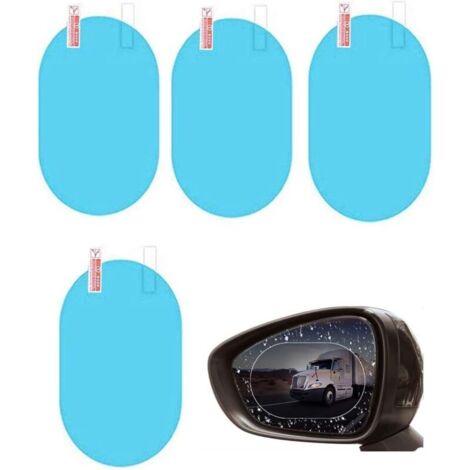 Pegatinas impermeables para el espejo retrovisor interior, lámina protectora antivaho para una visibilidad óptima en días de lluvia, par