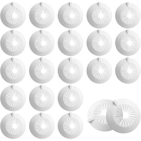 30 rosetas para radiador, compatibles con tubos de radiador de 14 a 29 mm, rosetas ajustables para tubos de radiador murales, color blanco.