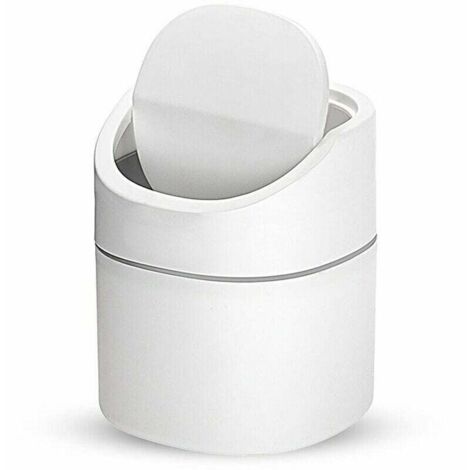 Papelera pequeña para encimera, ideal para la oficina o la cocina, perfecta para el salón, el dormitorio y el despacho. Papelera de plástico para interiores. Papelera pequeña con forma de sobre. (1/4)