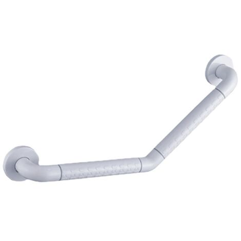 Barra de apoyo angular para fijar, acero inoxidable blanco, L.40 cm (1/5)