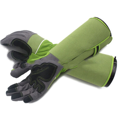 Guantes de jardinería, guantes rosas resistentes a las espinas, guantes extralargos resistentes a las espinas, guantes verdes