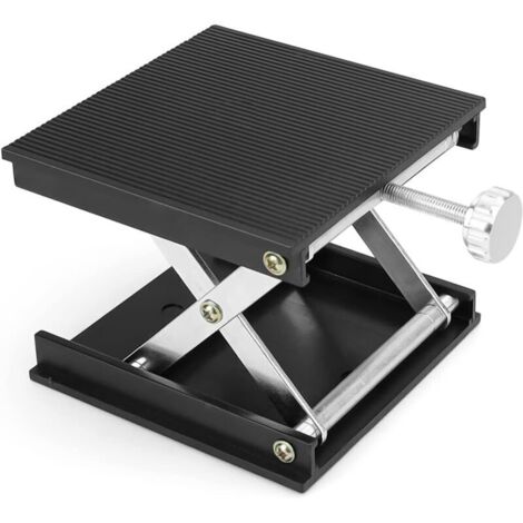 Mesa elevadora móvil, plataforma de aleación de aluminio de 90 x 90 mm, soporte de laboratorio regulable en altura de 25 a 90 mm, para laboratorios, rejuntado de azulejos.