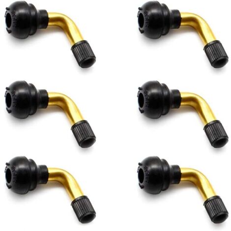 Válvula para neumáticos de coche, 6 unidades, PVR70, sin cámara, para bicicletas de montaña, angular, para motocicletas, con buena estanqueidad, para coches, bicicletas, motocicletas y scooters. (1/4)