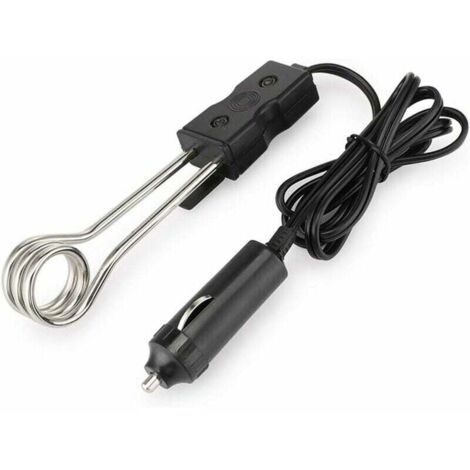 Calentador de inmersión para coche, eléctrico de 12 V/24 V, 120 W-140 W, portátil, anticorrosivo, seguro, para conducción autónoma, camping y picnic (12 V)