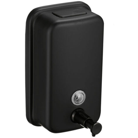 Dispensador de jabón mural Jalleria de 1000 ml, de acero inoxidable, para baño o cocina, manual, con caja integrada. (1/4)