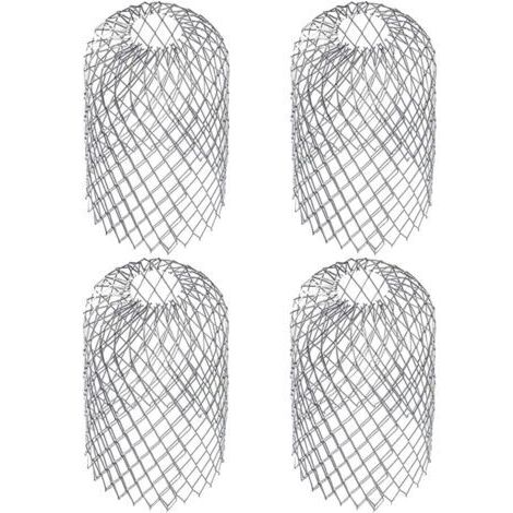 4 piezas de topos para canalones para aproximadamente filtros de canalones, rejilla de filtro, parada de hojas, topos, tamiz, protección contra hojas, cubierta de canalón de aluminio, 7,5 cm × 15 cm