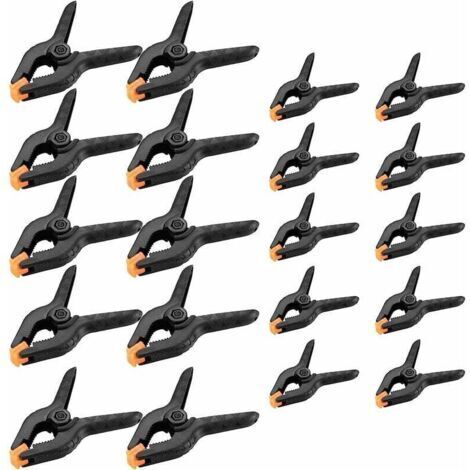 Set de 20 pinzas de resorte, accesorios para manualidades y herramientas, pinzas de presión y clips de soporte para madera, taller y fotografía – 2 pulgadas / 3 pulgadas (1/5)