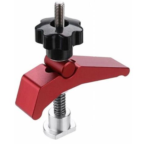 Schnellbefestigung aus Aluminiumlegierung, Befestigungsset für T-Nut-Tisch zum Holzbearbeitung, Pressblock, Nutträger, Druckplatte