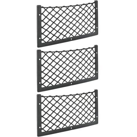 Juego de 3 bolsas de almacenamiento de red elásticas para automóvil – 36 × 18 cm – alta elasticidad, bolsa de almacenamiento de red para equipaje y revistas – apto para T4, T5, T6 – para van, caravana (1/5)
