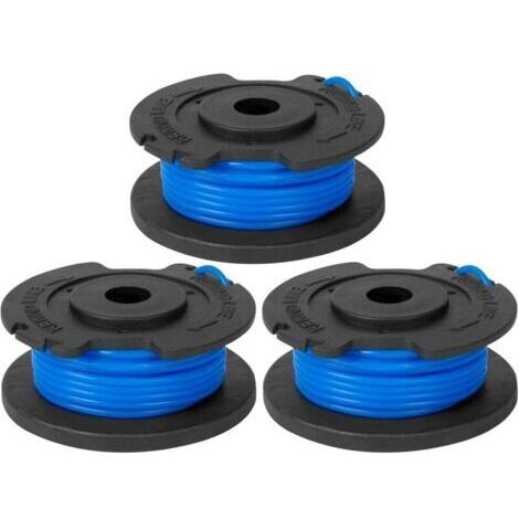 3 piezas de bobinas de repuesto para cortadora de césped Greenworks, compatibles con las cortadoras de césped y bordes Greenworks sin cable, números de modelo 29092 y 29252. (1/4)