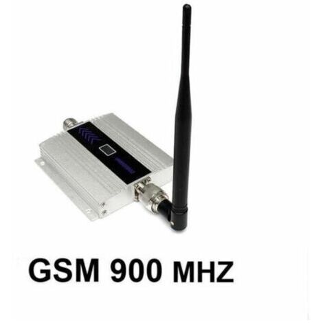 Potente Repeater y Amplificador de Señal de Telefonía Móvil GSM 900 MHz con Antena Externa, Cobertura hasta 200 m²