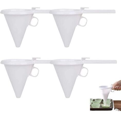 Triturador de masa de 4 partes para pasteles, distribuidor de triturador de panadería, triturador mini pistola, triturador de cocina plástico ajustable para uso manual, para la cocina y preparación de (1/4)