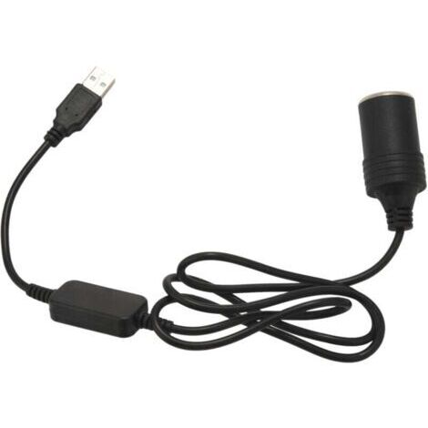 Adaptador para cigarrillos de coche USB-5V y 12V, cable convertidor (1/4)