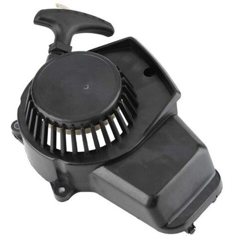 Arrancador para motor de 47–49 cm³ de dos tiempos, arrancador universal de bujía para quad y motocross (negro), arrancador para pocket bike. (1/4)