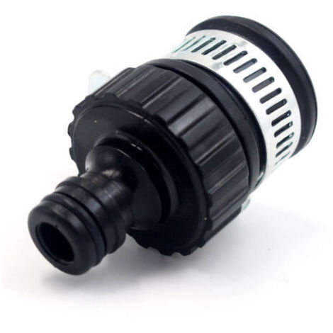 Adaptador para manguera de irrigación en grifo de cocina, conexiones de grifo redondas, conexiones de manguera de irrigación de goma de alta calidad, apto para grifos de 14–24 mm de diámetro. (1/2)