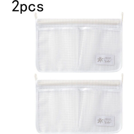 Bolsillo de almacenamiento tejido para el refrigerador, bolsillo suspendido de dos compartimentos para especias domésticas, 2 piezas (1/5)