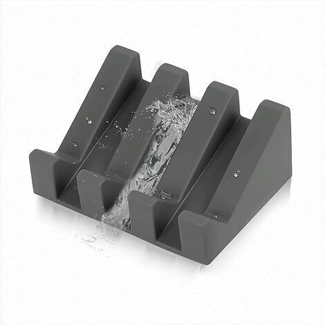 Dispensador de jabón de silicona – antideslizante – elegante soporte para jabón para el baño o la cocina – superficie inclinada con desagüe para una mejor conservación del jabón (1/5)