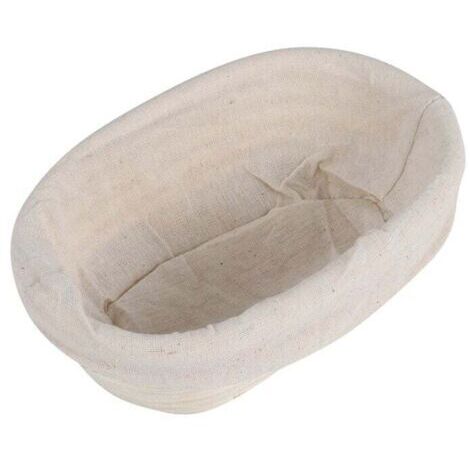 Cesta oval de pan de Rattan, Banneton para la pastelería, 17 × 12 × 6 cm (1/4)