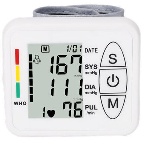 Tensiómetro electrónico profesional de brazo superior, medidor de presión arterial inteligente y preciso con detección automática de hipertensión, arritmia y pulso, brazalete ajustable (1/4)