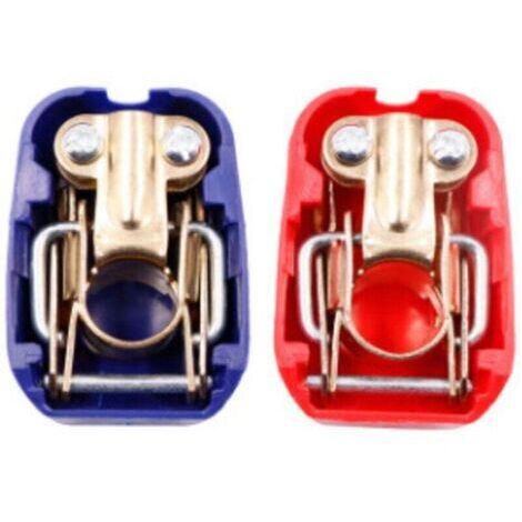 Set mit 2 Batterieklemmen mit Schnellverschluss, schnelle Freigabe, 12 V Batterieklemmen, Batterieklemmenanschlüsse, Batterietrennschalter für Boot/LKW/Auto/Transporter, rot und schwarz (1/4)
