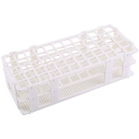 Soporte de tubo de ensayo de plástico con 60 orificios, soporte de almacenamiento de laboratorio de 3 niveles, diámetro de orificio de 16 mm, 1 pieza