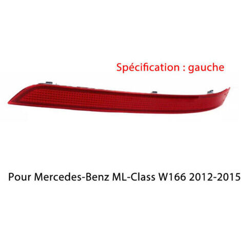 Nebelschlussleuchte, compatible con Mercedes-Benz ML-Class W166 (2012–2015), luz trasera para ML320, luz lateral para ML350, reflector, luz lateral, barra trasera, reflector (izquierdo). (1/4)