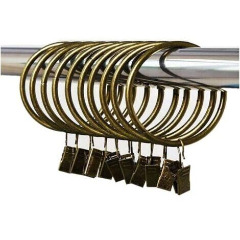 Set con 30 anillos de bronce-metal para trabajos de artesanía y clips desmontables (55 mm) (1/4)