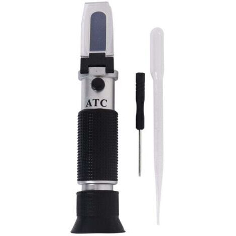 Refraktometer para cerveza y vino con escala dual: Densidad 1000–1120, Brix 0–32, para cerveceros artesanales, de aluminio.