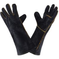 Guantes de soldadura de cuero resistentes a altas temperaturas (40 cm) para cocina, barbacoa, horno y jardinería - RWBricolage › Seguridad › Equipos y accesorios de seguridad › Guantes › Guantes de tr