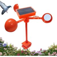 Repelente de aves solar con rotación de 360 grados: trampa para palomas ideal para almacenes, jardines, granjas, patios, campings y terrazas.