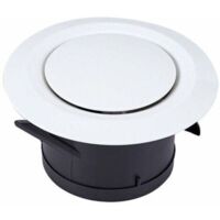 Rejilla de ventilación redonda giratoria de plástico Ø 100, SL.GT 3, con aletas ajustables, ventilación mediante ventilador para entrada/salida de aire.