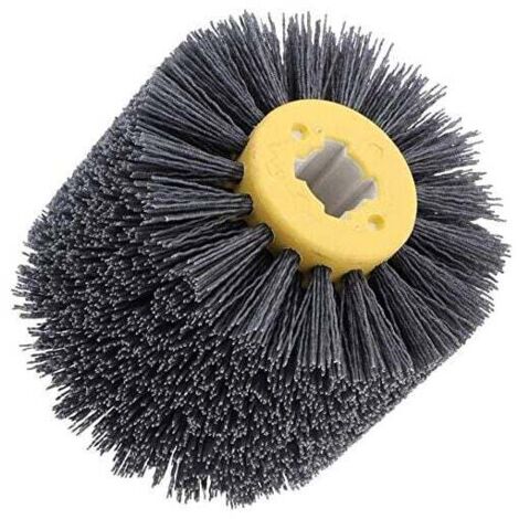 Spazzola in nylon - Ruota di trazione - Spazzola lucidante - Grana 180/240 - Per macchine per la lavorazione del legno - Macchina satinatrice (grana 240)