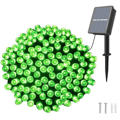 Luci solari a catena, Dalugo 22 m 200 LED luci solari da esterno giardino impermeabile 8 modalità luci solari a catena per albero di Natale, cortile, patio, casa, matrimonio, festa (verde)