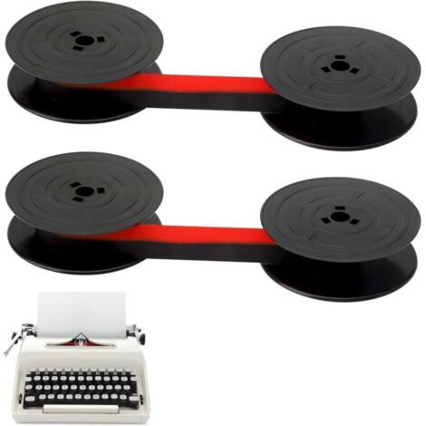 nastri per macchina da scrivere, nastro per macchina da scrivere a doppio rotolo da 10 m per nastro per macchina da scrivere in nylon GR1 (rosso + nero) (1/4)