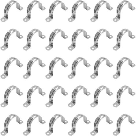 Fascetta stringitubo in acciaio inox a forma di U, fascetta stringitubo semicircolare per tubi aria/acqua, raccordi per tubi dell'acqua – 60 mm (1/4)