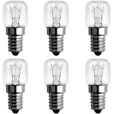 Lampada da forno dimmerabile E14 da 15 W, 300 gradi, CA 220-240 V, lampadina a incandescenza E14 T22, 85 lm, bianco caldo 2300 K, lampade pigmee E14 con piccola base a vite per forno a microonde, lamp (1/4)