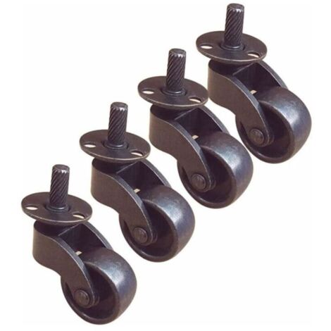Ruote girevoli di ricambio, confezione da 4, ruote girevoli, ruote di ricambio per mobili/retrò per carrelli, sala da pranzo, carrello in metallo, 300 libbre, dimensioni di installazione: 57 mm, resis (1/3)