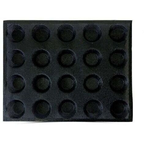 Forma silicone con 20 posti per mini pizze, hamburger e panini, antiaderente (1/4)