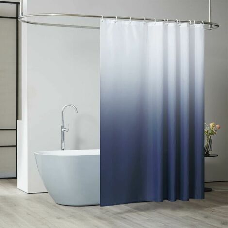 Tenda da doccia Rideau, 240 x 200 cm, con 16 ganci, extra grande, con peso, antimuffa, grigio scuro, impermeabile, grande tenda per bagno, tessuto in poliestere, antibatterico, lavabile in lavatrice (1/5)