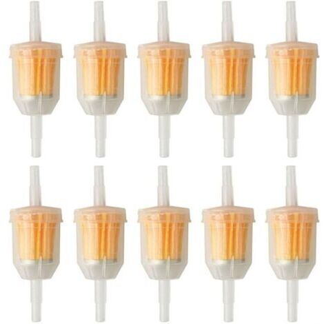Set con 10 filtri carburante a innesto, 6 mm/8 mm, filtro carburante universale, tubo filtro inline per moto, scooter, motore, generatore, tosaerba (1/4)