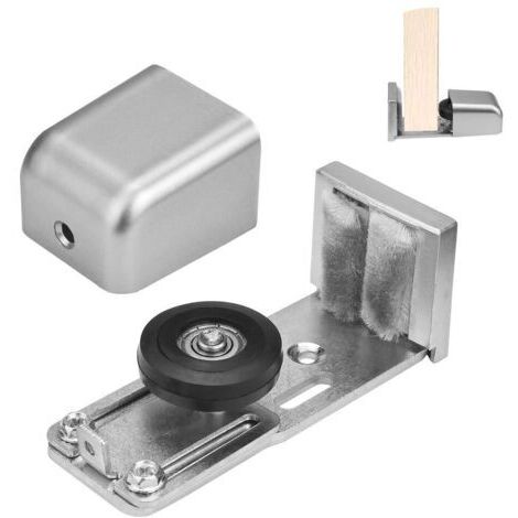Guida per porte scorrevoli anti-corrosione con ruote, ammortizzatore per porte scorrevoli, guida automatica per porte scorrevoli a pavimento, guida a pavimento metallica per porte scorrevoli (1/5)