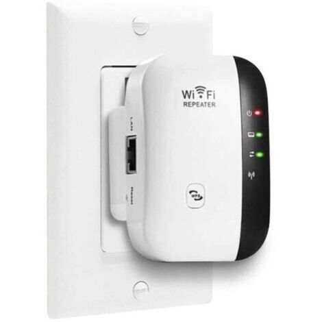 WiFi-Repeater WiFi-Booster 2,4 GHz, 300 Mbit/s, ripetitore di rete wireless con funzione AP/RP e WPS, compatibile con tutte le box Internet (1/4)