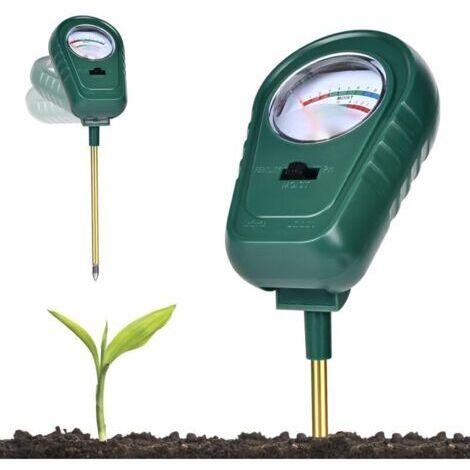 Tester di suolo 3-in-1 per pH, umidità e livello di fertilizzante per la cura delle piante – ideale per giardino, prato, agricoltura, interni ed esterni (senza batterie) (1/4)